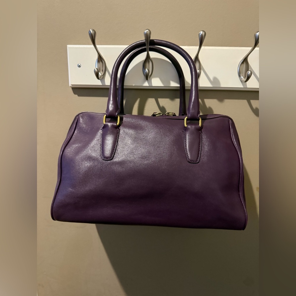Coach Dark Purple Studded Satchel - Picture 4 of 5